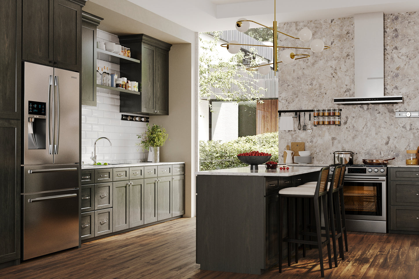 Storm Gray Shaker Cabinets