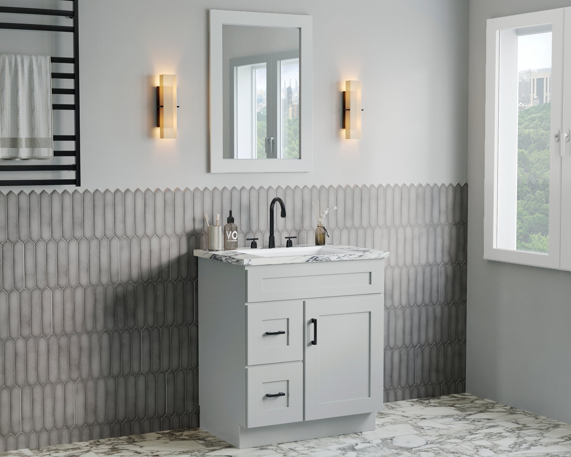Pearl Gray Shaker Vanities