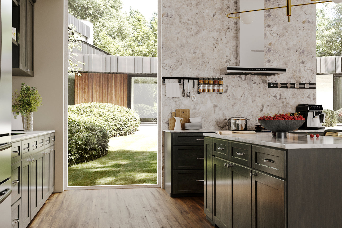 Storm Gray Shaker Cabinets