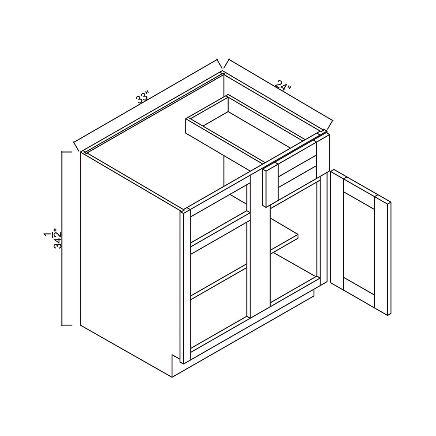 39" Blind Corner Base Cabinet