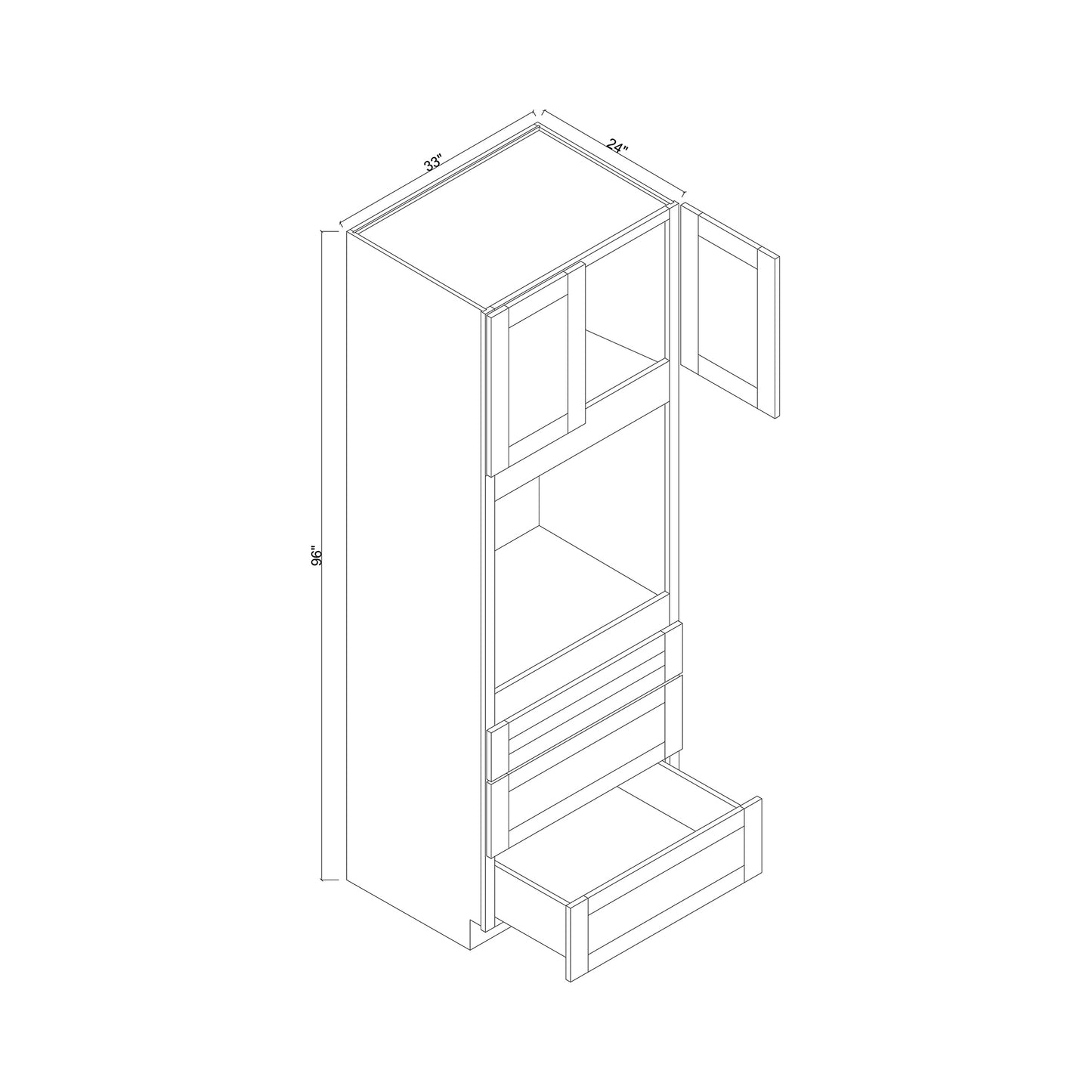 96" Single Oven Cabinet