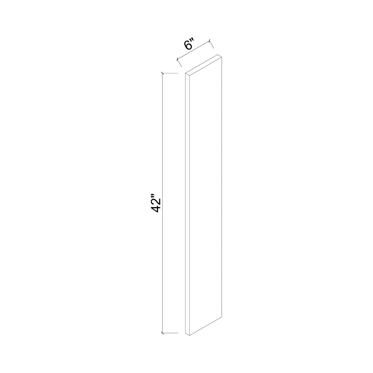 6" x 42" Wall Filler