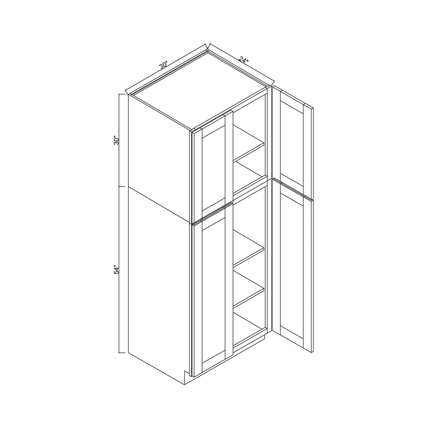 30" x 90" Pantry Cabinet