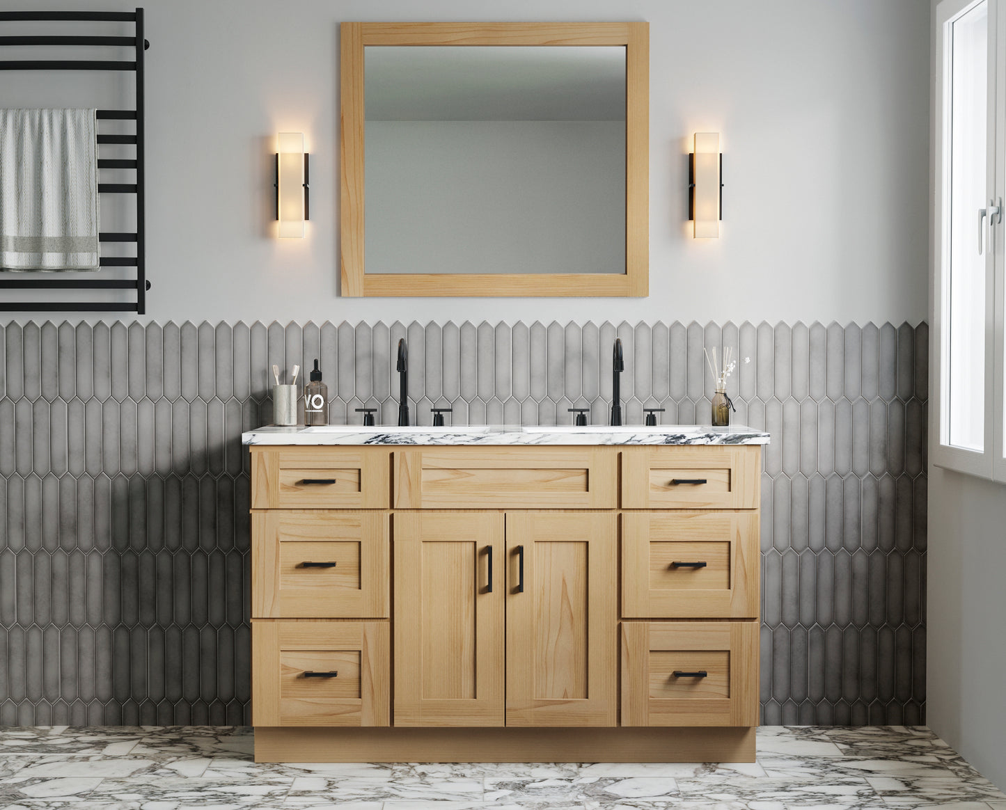 DIY Dream Natural Stained Vanities