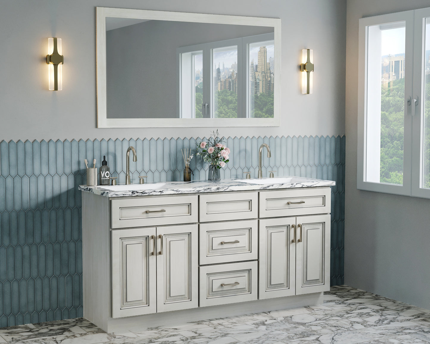 White Chesterfield Vanities