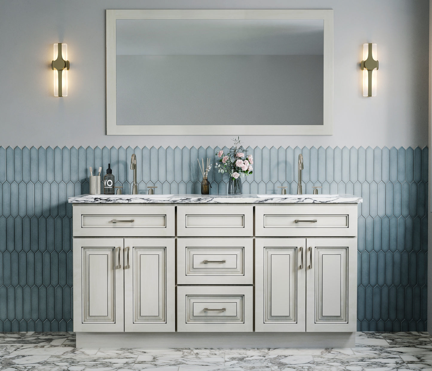 White Chesterfield Vanities