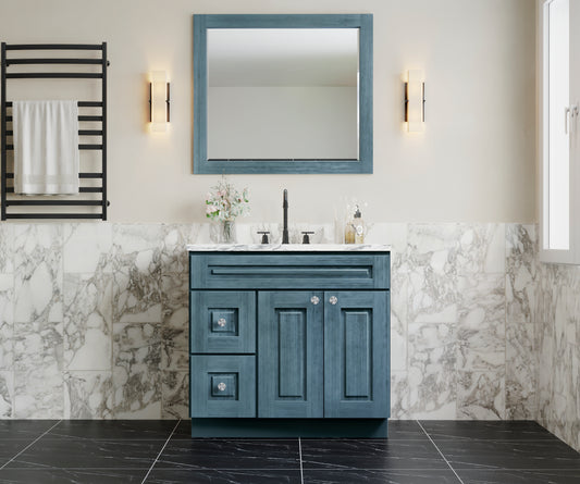 Pacific Blue Raised Panel Vanities