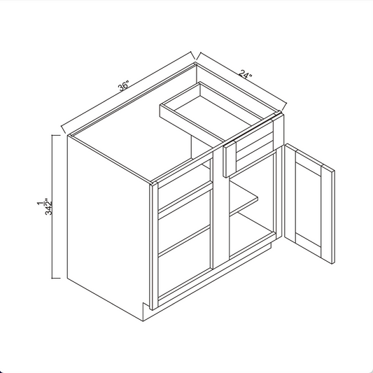 42" Blind Corner Base Cabinet