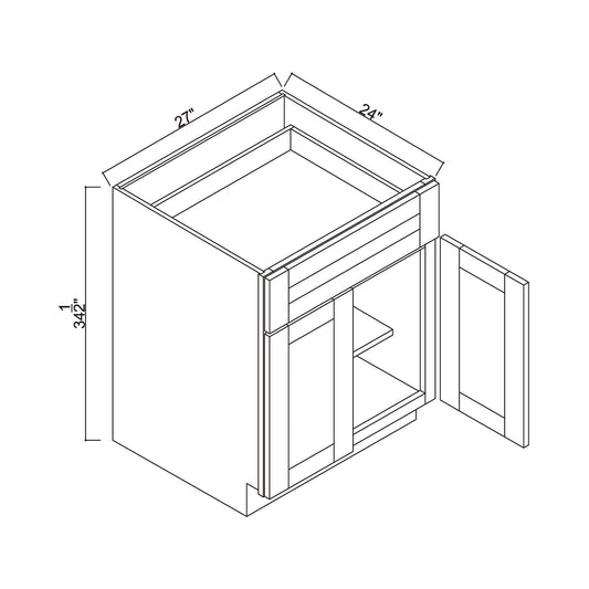 27" Double Door Base Cabinet