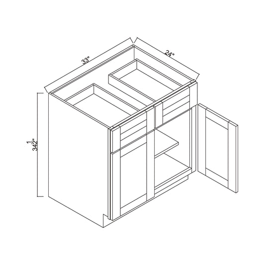 33" Double Door Base Cabinet