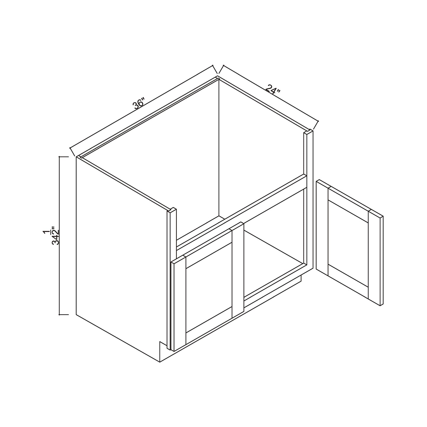 36" Farm Sink Base Cabinet