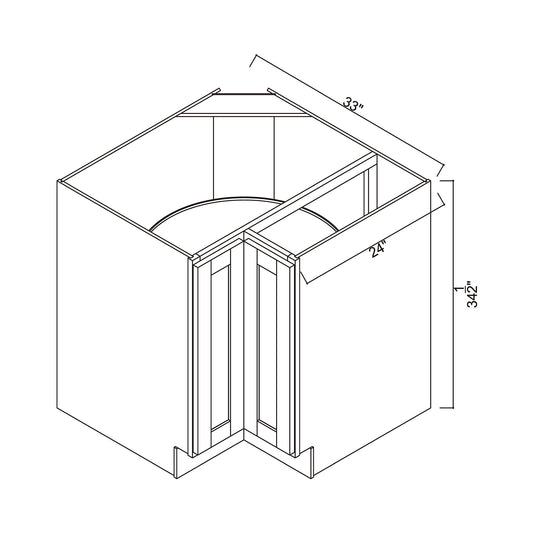 33" Lazy Susan Corner Base Cabinet