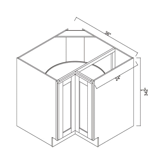 36" Lazy Susan Corner Base Cabinet