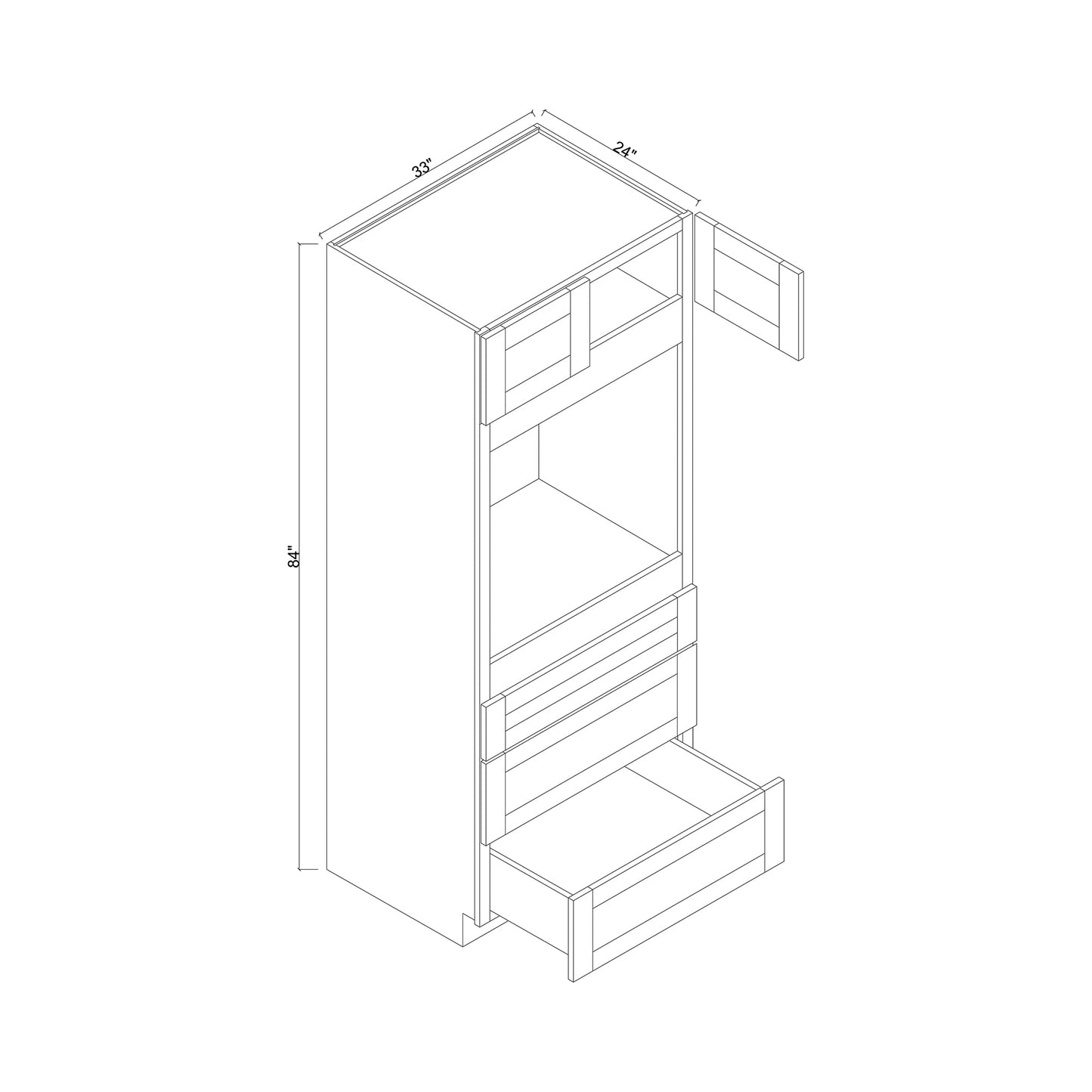 84" Single Oven Cabinet