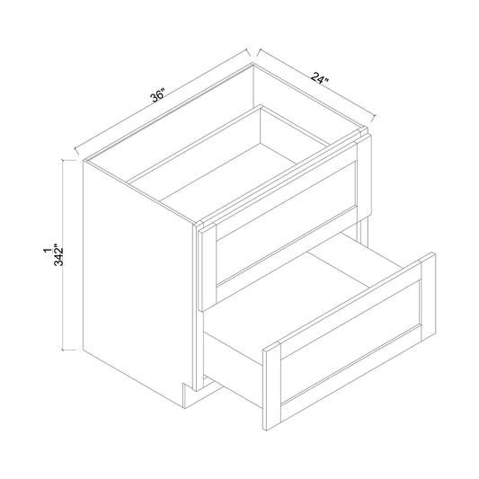 36" Pan Drawer Base Cabinet