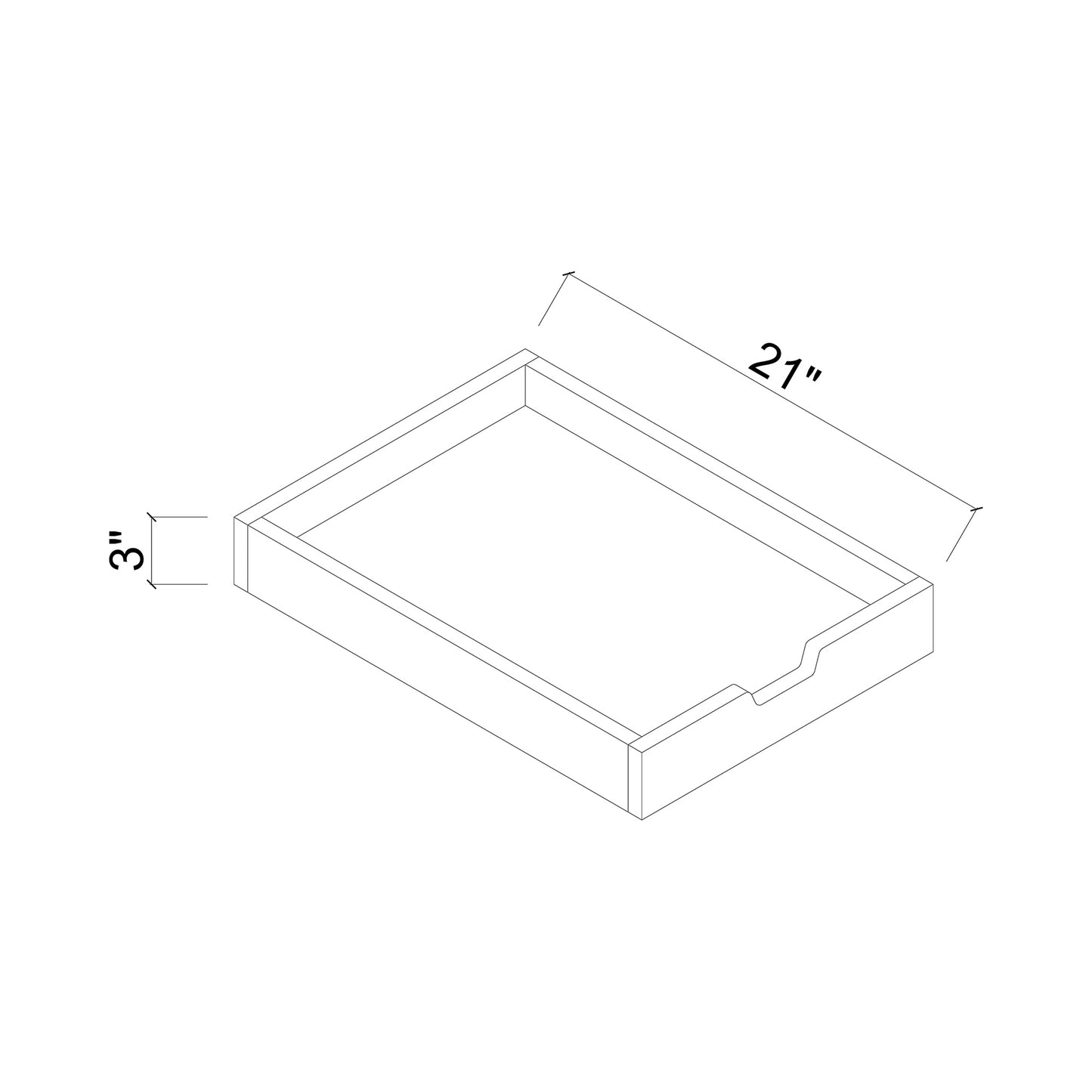 Roll Out Tray w/ Hardware, Fits 15"W Base