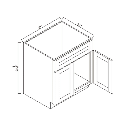 30" Double Door Sink Base Cabinet