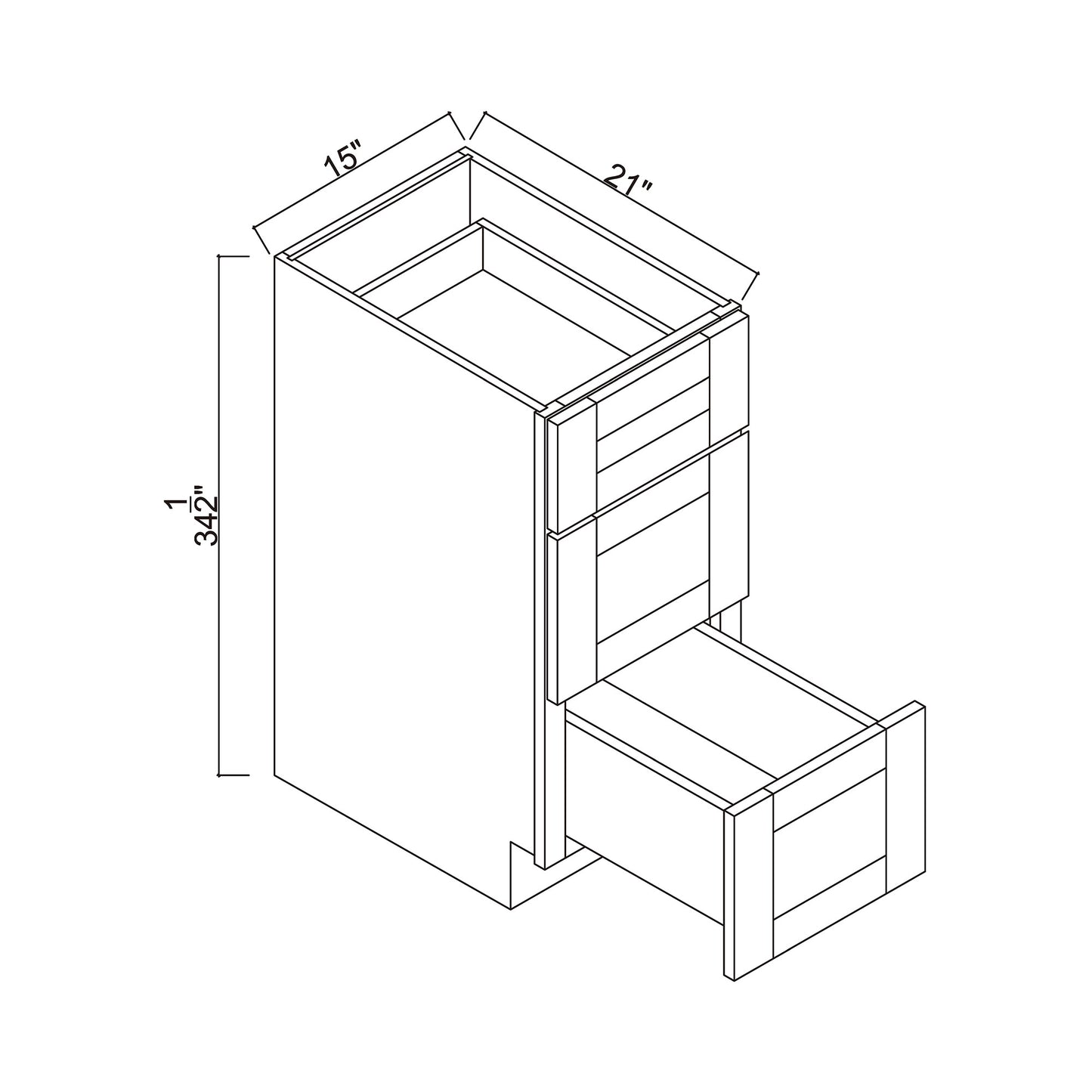 15" x 21" Vanity Base Cabinet