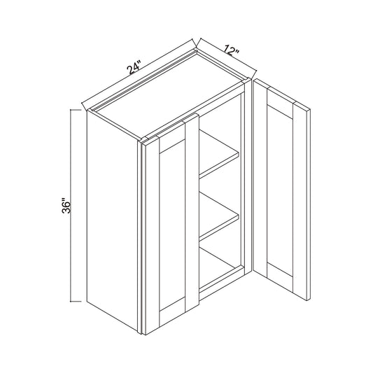 24" x 36" Double Door Wall Cabinet