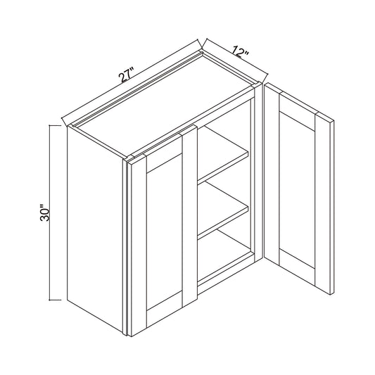 27" x 30" Double Door Wall Cabinet