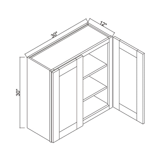 30" x 30" Double Door Wall Cabinet