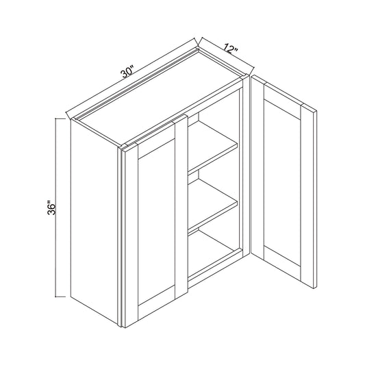 30" x 36" Double Door Wall Cabinet