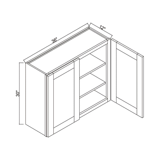 36" x 30" Double Door Wall Cabinet