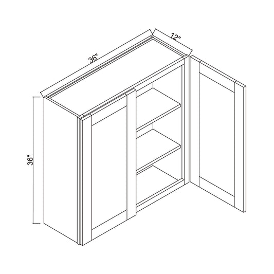 36" x 36" Double Door Wall Cabinet