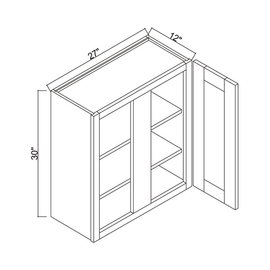 27" X 30" Blind Corner Wall Cabinet