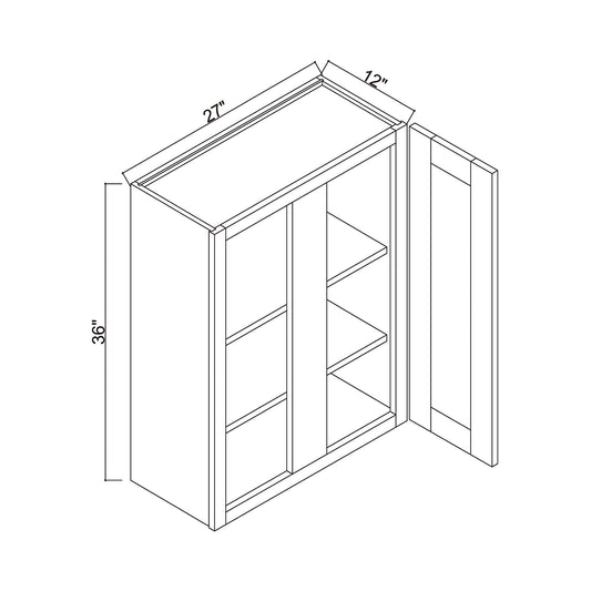 27" x 36" Blind Corner Wall Cabinet