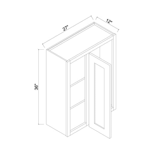 27" x 36" Blind Corner Wall Cabinet