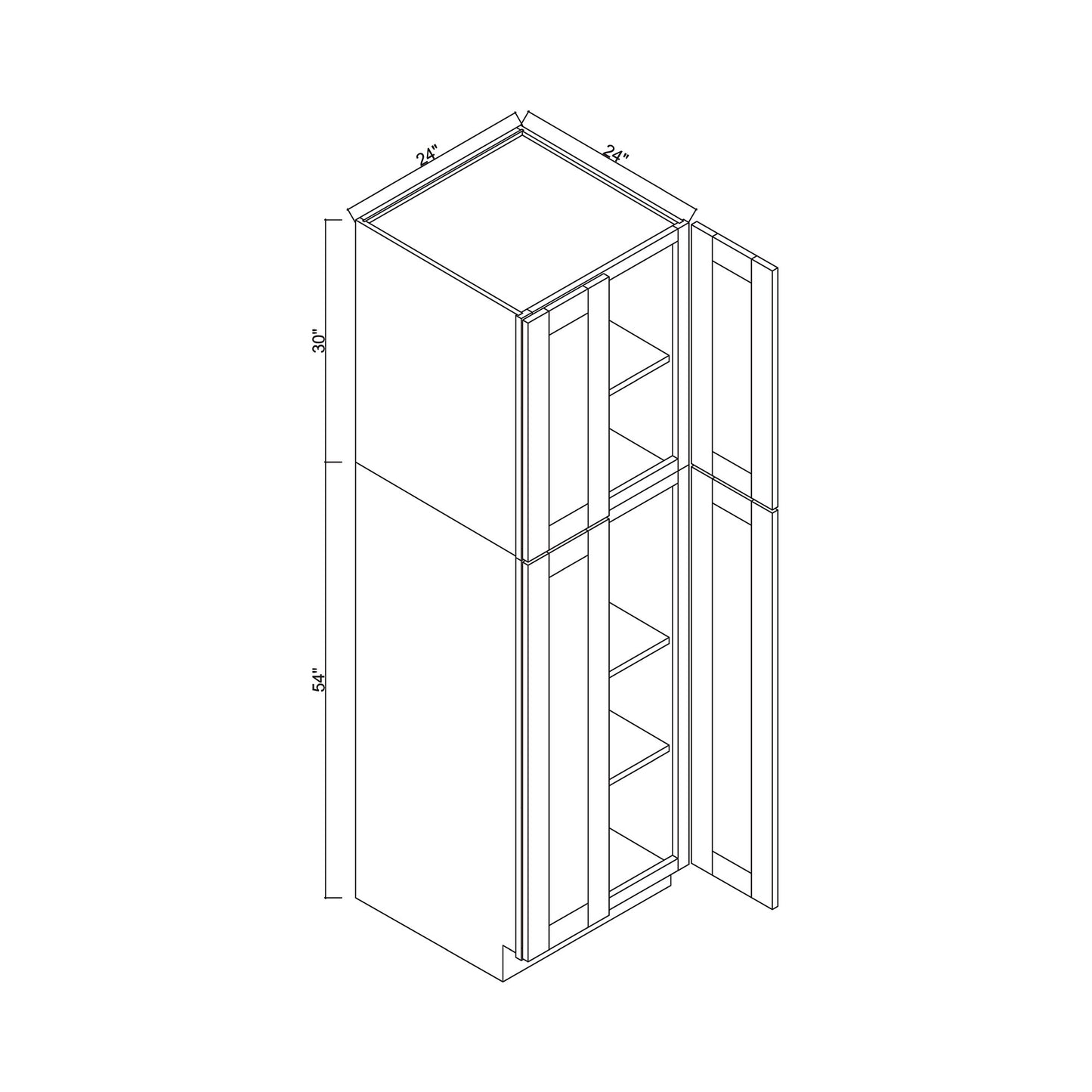 24" x 84" Pantry Cabinet