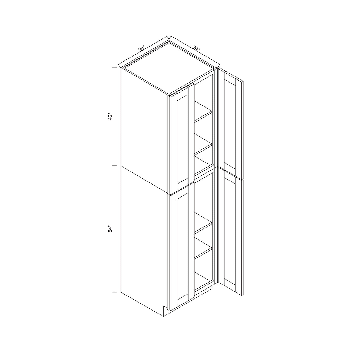 24" x 96" Pantry Cabinet