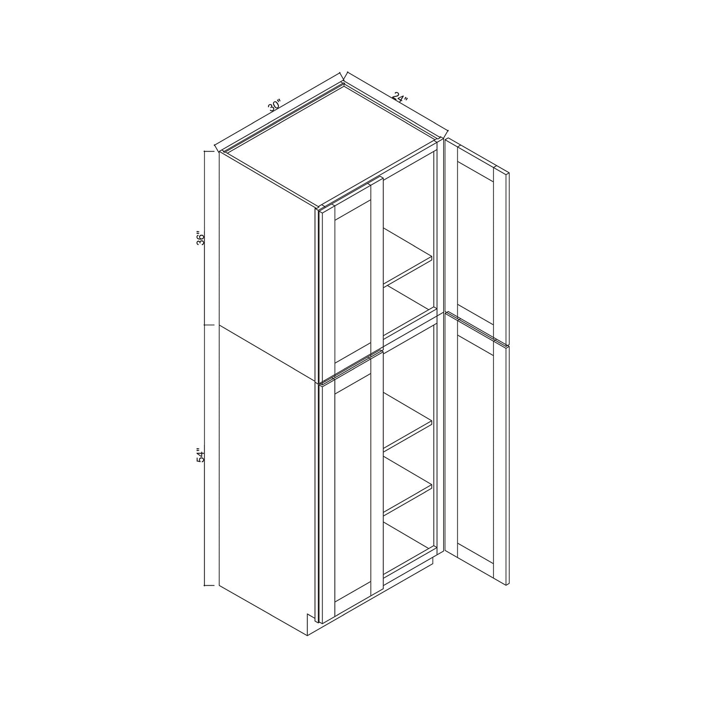 30" x 90" Pantry Cabinet
